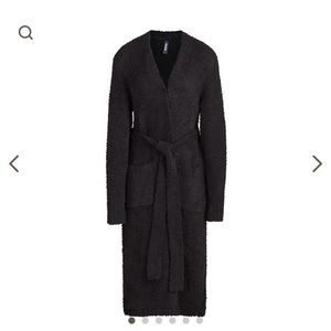 SKIMS Cozy Knit Long Robe - Onyx (Black) - S/M - no tags but not worn